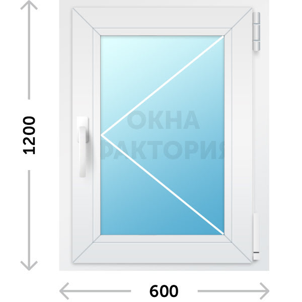 Пластиковое окно Veka 600х1200 открывающееся купить в Москве