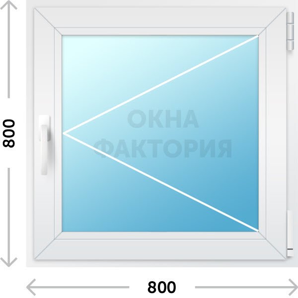 Пластиковое окно Rehau 800х800 открывающееся купить в Москве